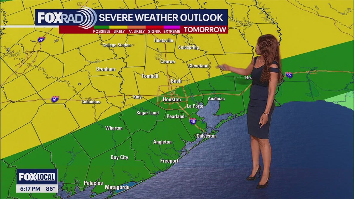Houston weather: Slight storm chance Thursday; Storm Day Friday